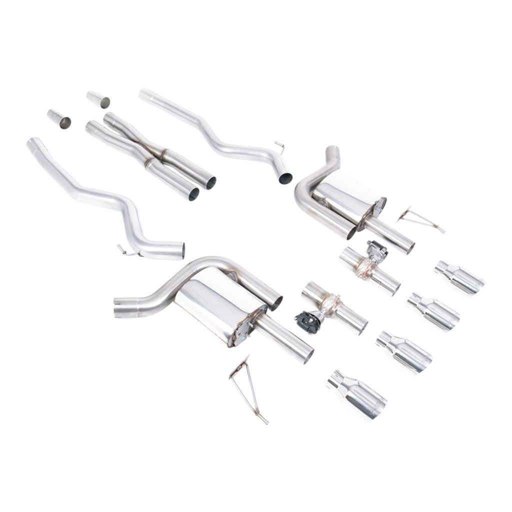 MILLTEK SSXFD425 Вихлопна система Cat-Back, 2.76" (насадки поліровані GT-100) для FORD Mustang GT 5.0L Fastback (S650) 2024- Photo-0 