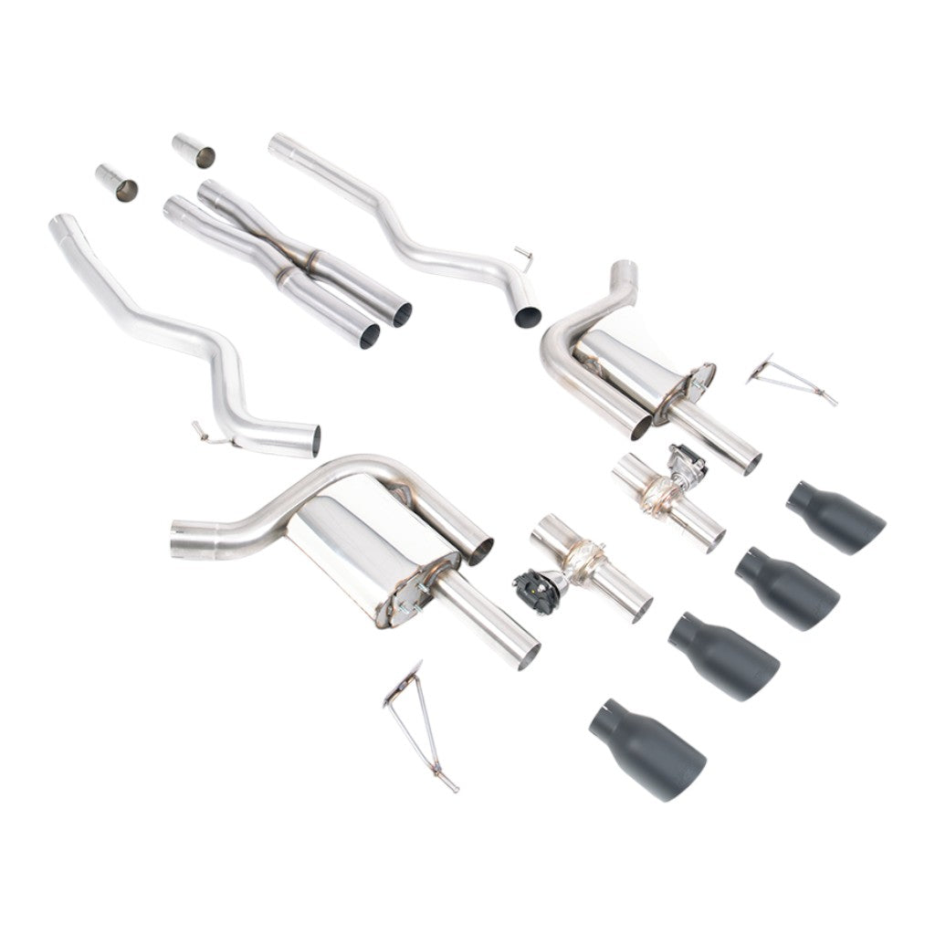 MILLTEK SSXFD426 Вихлопна система Cat-Back, 2.76" (насадки GT-100, чорний Cerakote) для FORD Mustang GT 5.0L Fastback (S650) 2024- Photo-0 