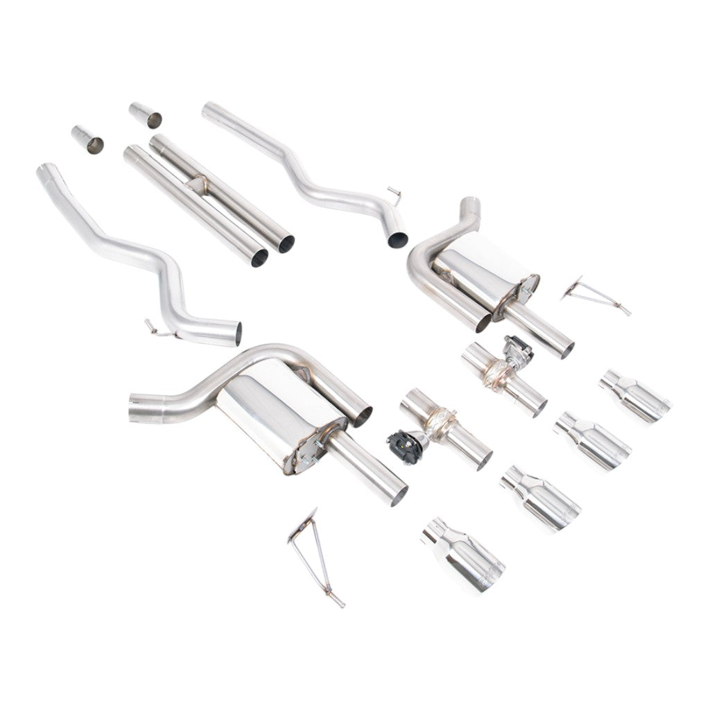 MILLTEK SSXFD429 Вихлопна система Cat-Back, 2.76" (насадки поліровані GT-100) для FORD Mustang GT 5.0L Fastback (S650) 2024- Photo-0 