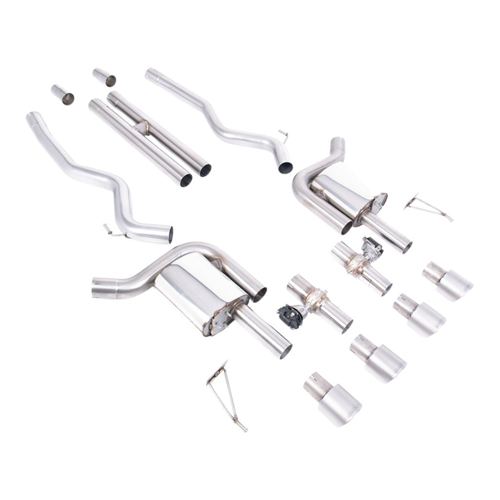MILLTEK SSXFD431 Вихлопна система Cat-Back, 2.76" (насадки GT-100, матовий титан) для FORD Mustang GT 5.0L Fastback (S650) 2024- Photo-0 