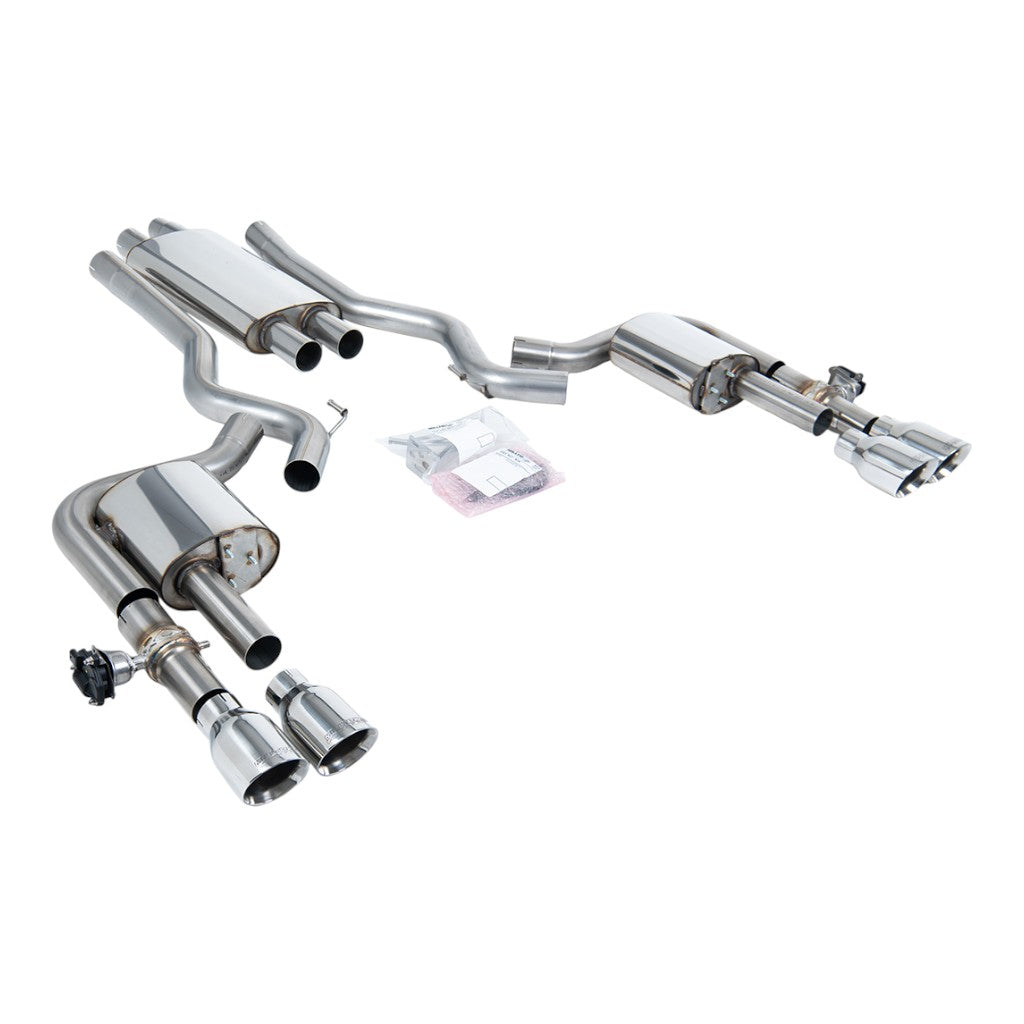 MILLTEK SSXFD434 Вихлопна система Cat-Back, 2.76" (насадки поліровані GT-100) для FORD Mustang 2.3L Fastback (S650) 2024- Photo-0 