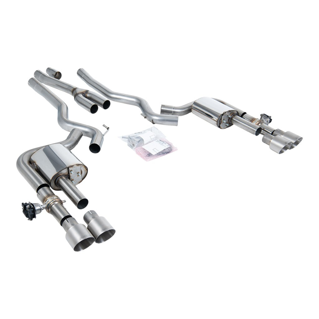 MILLTEK SSXFD439 Вихлопна система Cat-Back, 2.76" (насадки GT-100, матовий титан) для FORD Mustang 2.3L Fastback (S650) 2024- Photo-0 