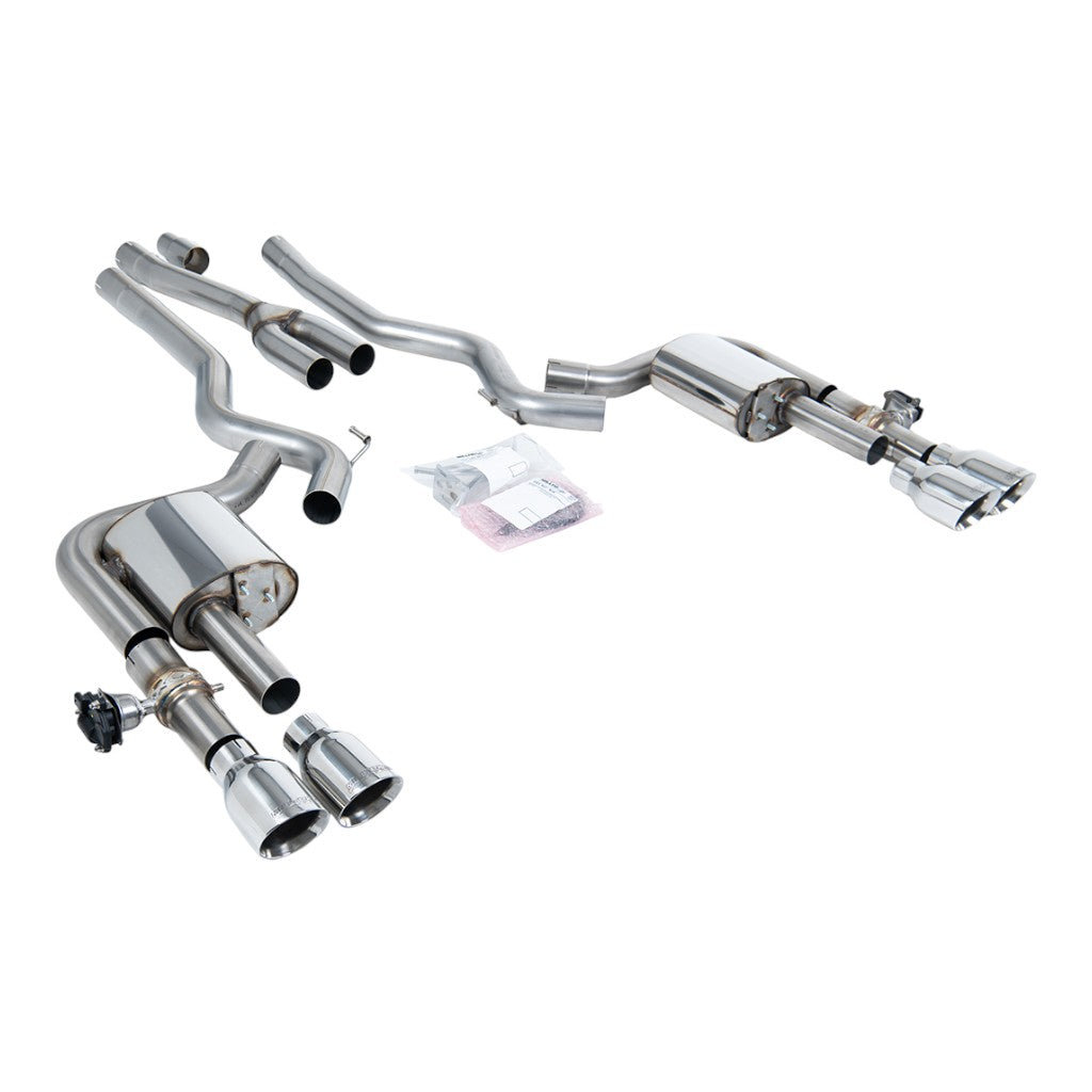 MILLTEK SSXFD441 Вихлопна система Cat-Back, 2.76" (насадки поліровані GT-100) для FORD Mustang 2.3L Fastback (S650) 2024- Photo-0 