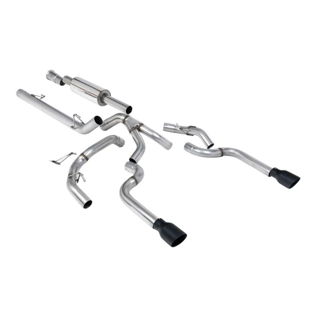 MILLTEK SSXFD469 Вихлопна система Cat-Back, 3" (насадка GT-100, чорний Cerakote) для FORD F-150 5.0L / 3.5L EcoBoost 2021- Photo-0 