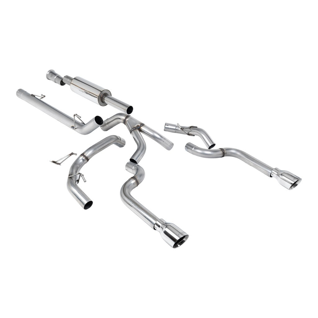 MILLTEK SSXFD476 Вихлопна система Cat-Back, 3" (насадки поліровані GT-100) для FORD F-150 5.0L / 3.5L EcoBoost 2021- Photo-0 