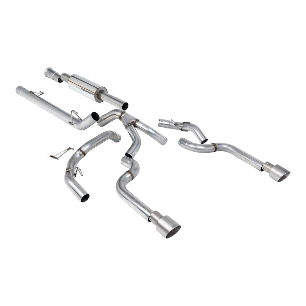 MILLTEK SSXFD478 Вихлопна система Cat-Back, 3" (насадки GT-100, матовий титан) для FORD F-150 5.0L / 3.5L EcoBoost 2021- Photo-0 