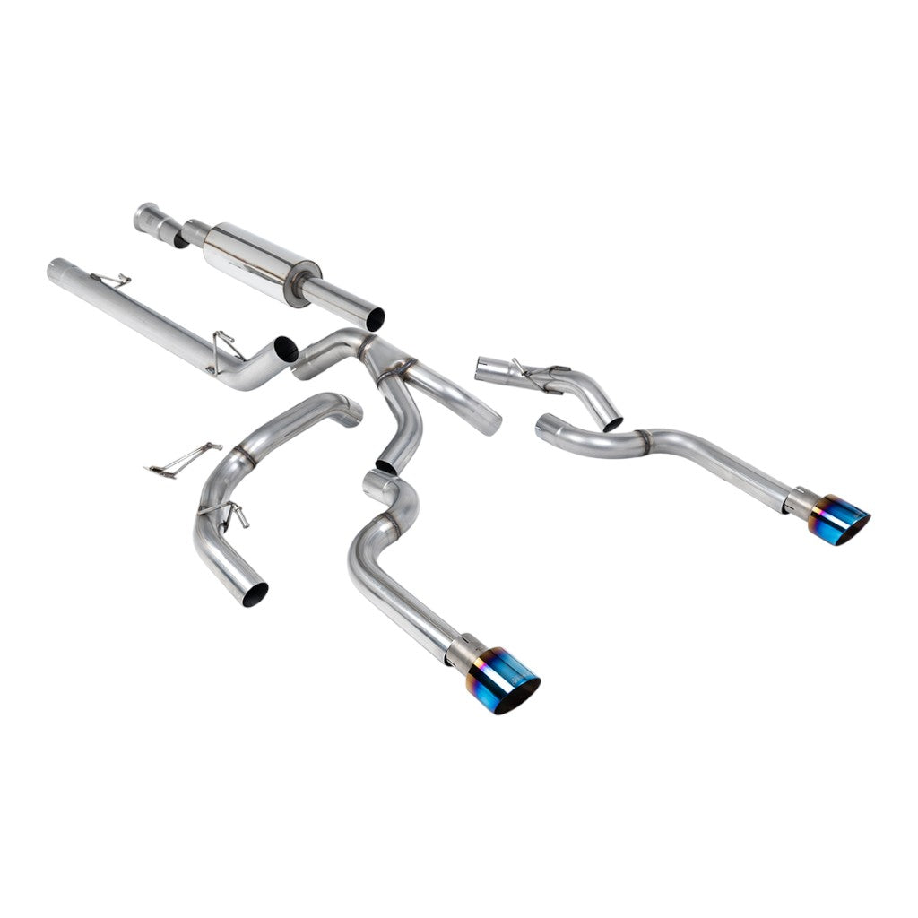 MILLTEK SSXFD479 Вихлопна система Cat-Back, 3" (насадки GT-100, синій титан) для FORD F-150 5.0L / 3.5L EcoBoost 2021- Photo-0 