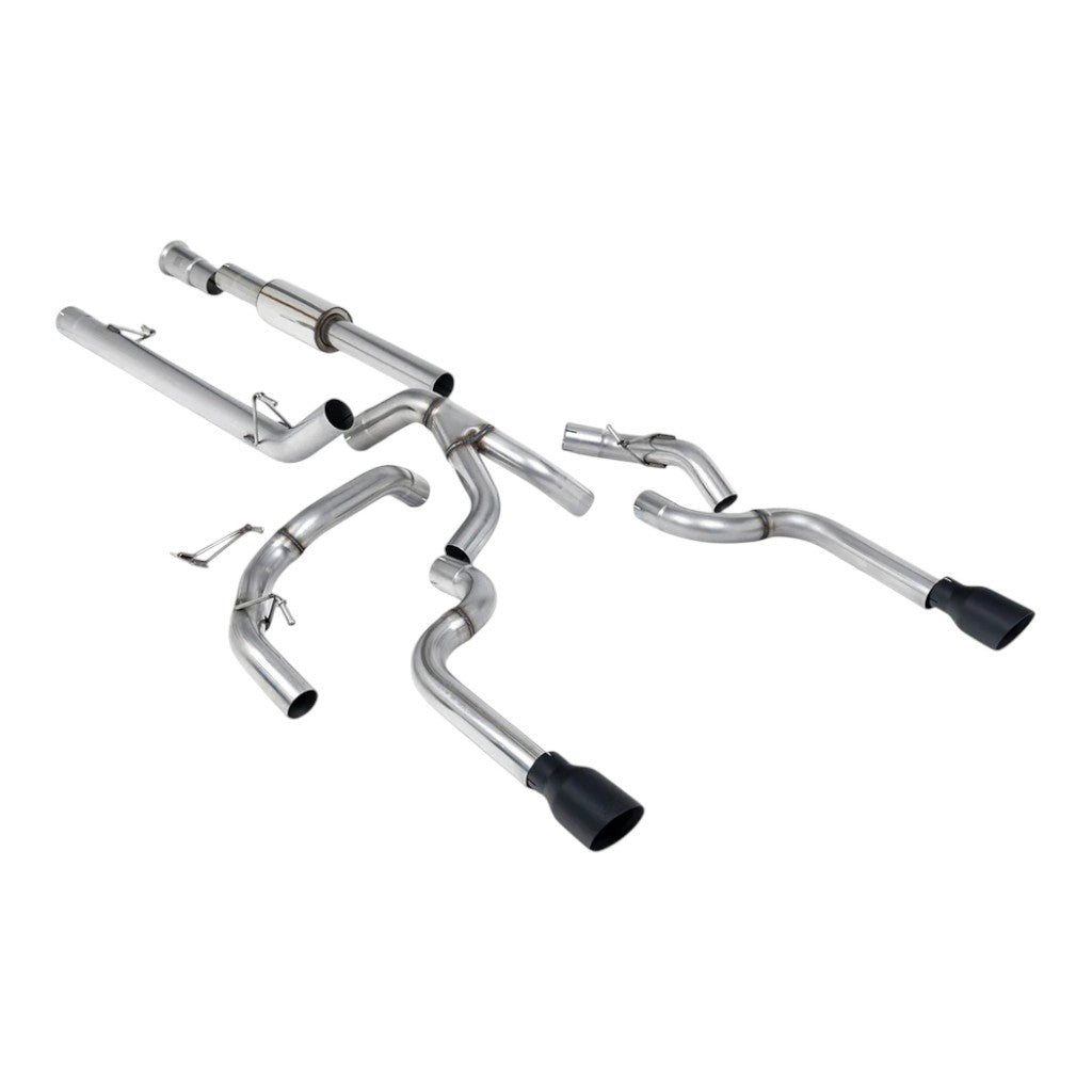 MILLTEK SSXFD485 Вихлопна система Cat-Back, 3" (насадка GT-100, чорний Cerakote) для FORD F-150 SuperCrew 5.0 V8 2021- Photo-0 