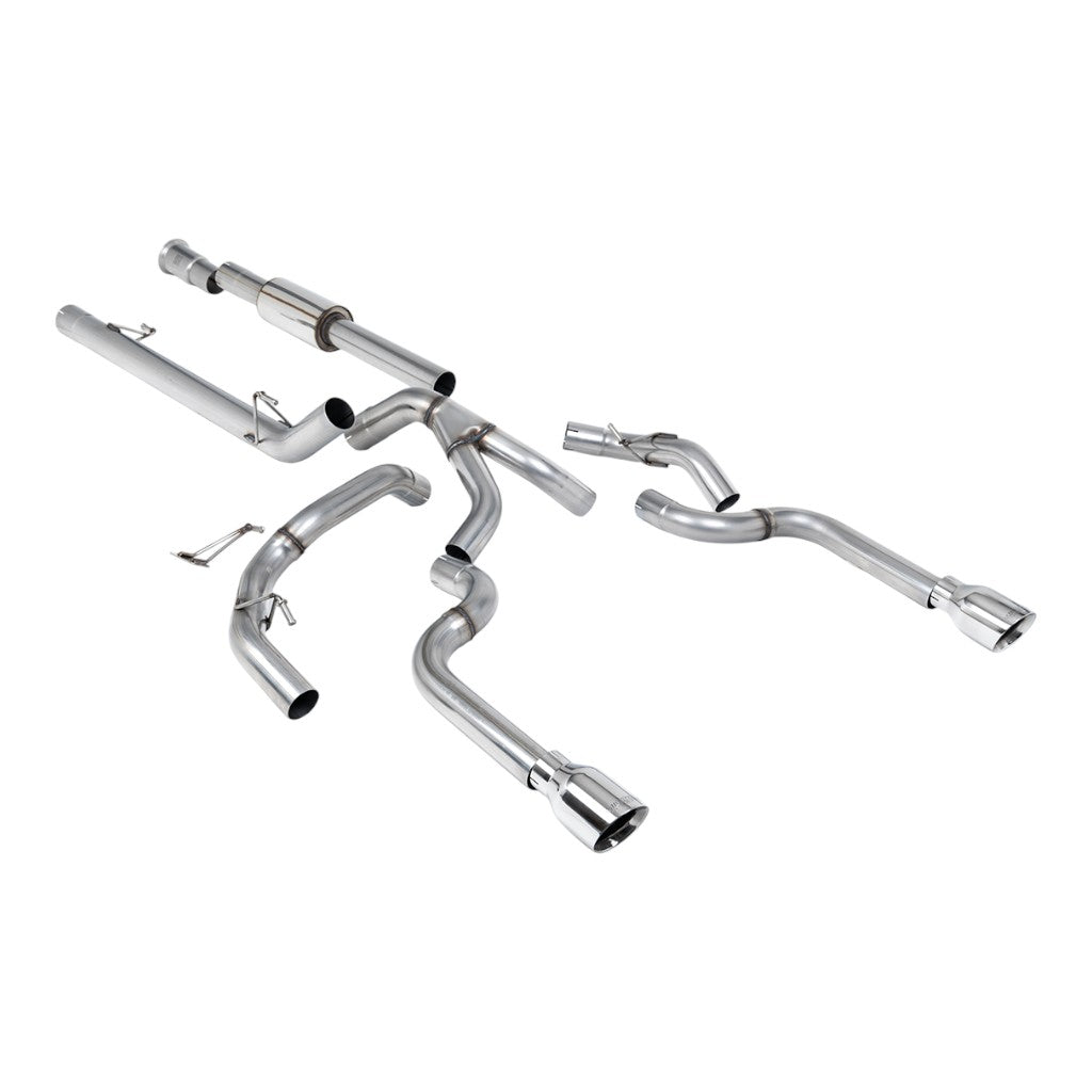 MILLTEK SSXFD488 Вихлопна система Cat-Back, 3" (насадки поліровані GT-100) для FORD F-150 SuperCrew 5.0 V8 2021- Photo-0 