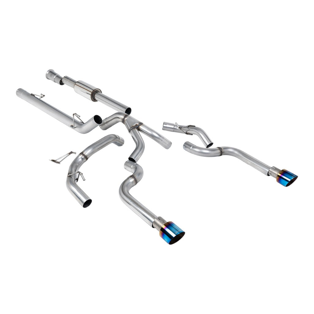 MILLTEK SSXFD491 Вихлопна система Cat-Back, 3" (насадки GT-100, синій титан) для FORD F-150 SuperCrew 5.0 V8 2021- Photo-0 