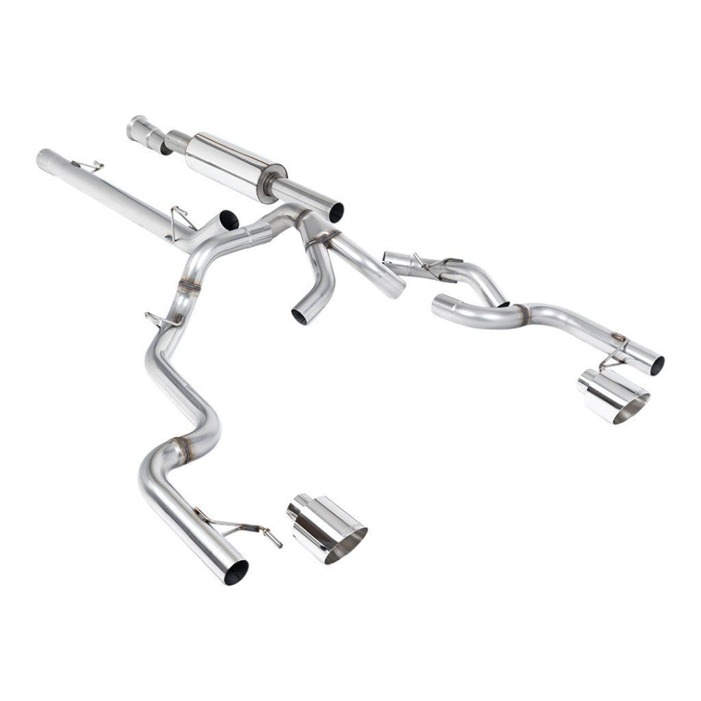 MILLTEK SSXFD492 Вихлопна система Cat-Back, 3" (насадки GT-115, поліровані) для FORD F-150 5.0L / 3.5L EcoBoost 2021- Photo-0 