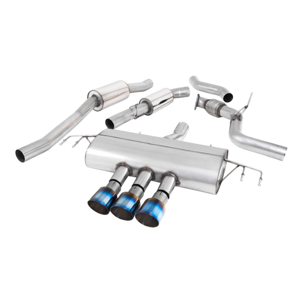 MILLTEK SSXHO258 Вихлопна система Cat-Back, 3" (насадки GT-100, синій титан) для HONDA Civic (FK7) Non-OPF/GPF 2015- Photo-0 