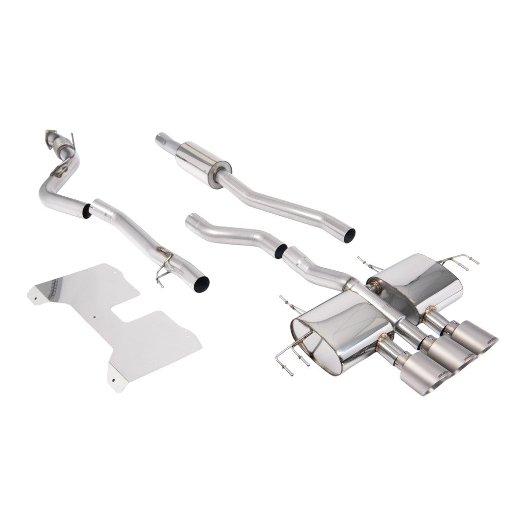 MILLTEK SSXHO302 Вихлопна система Cat-Back, 3" (насадки GT-115, матовий титан) для HONDA Civic Type R (FL5) 2022- Photo-0 