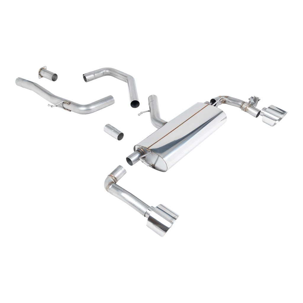 MILLTEK SSXHY166 Вихлопна система Cat-Back, 3" (насадки поліровані GT-139) для HYUNDAI i30 N Performance OPF/GPF 2021- Photo-0 