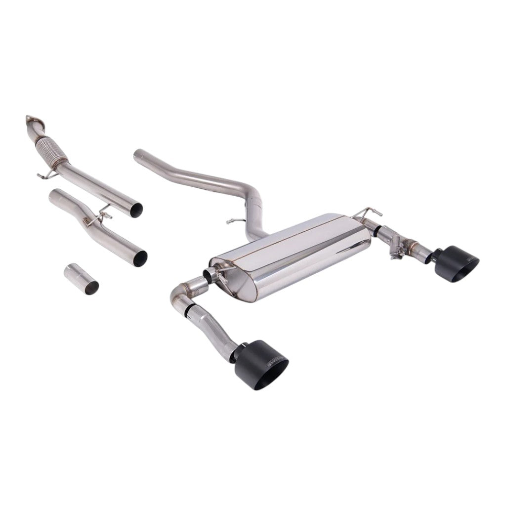 MILLTEK SSXHY189 Вихлопна система Cat-Back, 3" (насадки GT-139, чорний Cerakote) для HYUNDAI Kona N 2.0L Non-OPF/GPF 2022- Photo-0 
