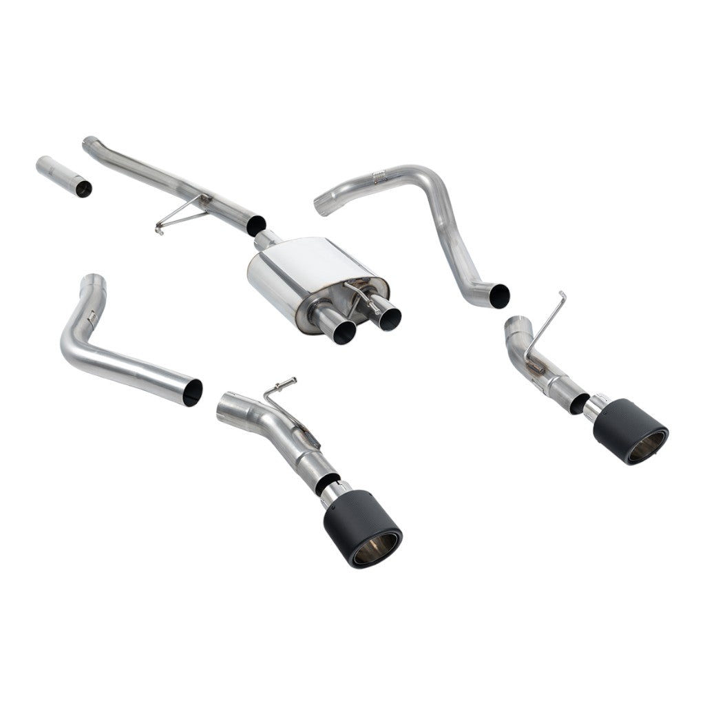 MILLTEK SSXJP105 Вихлопна система Cat-Back, 2.76" (насадки JET-115, карбон) для JEEP Gladiator 3.6 (JT) 2020- Photo-0 