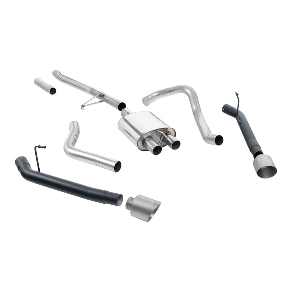 MILLTEK SSXJP108 Вихлопна система Cat-Back, 2.76" (насадки GT-115, матовий титан) для JEEP Gladiator 3.6 (JT) 2020- Photo-0 