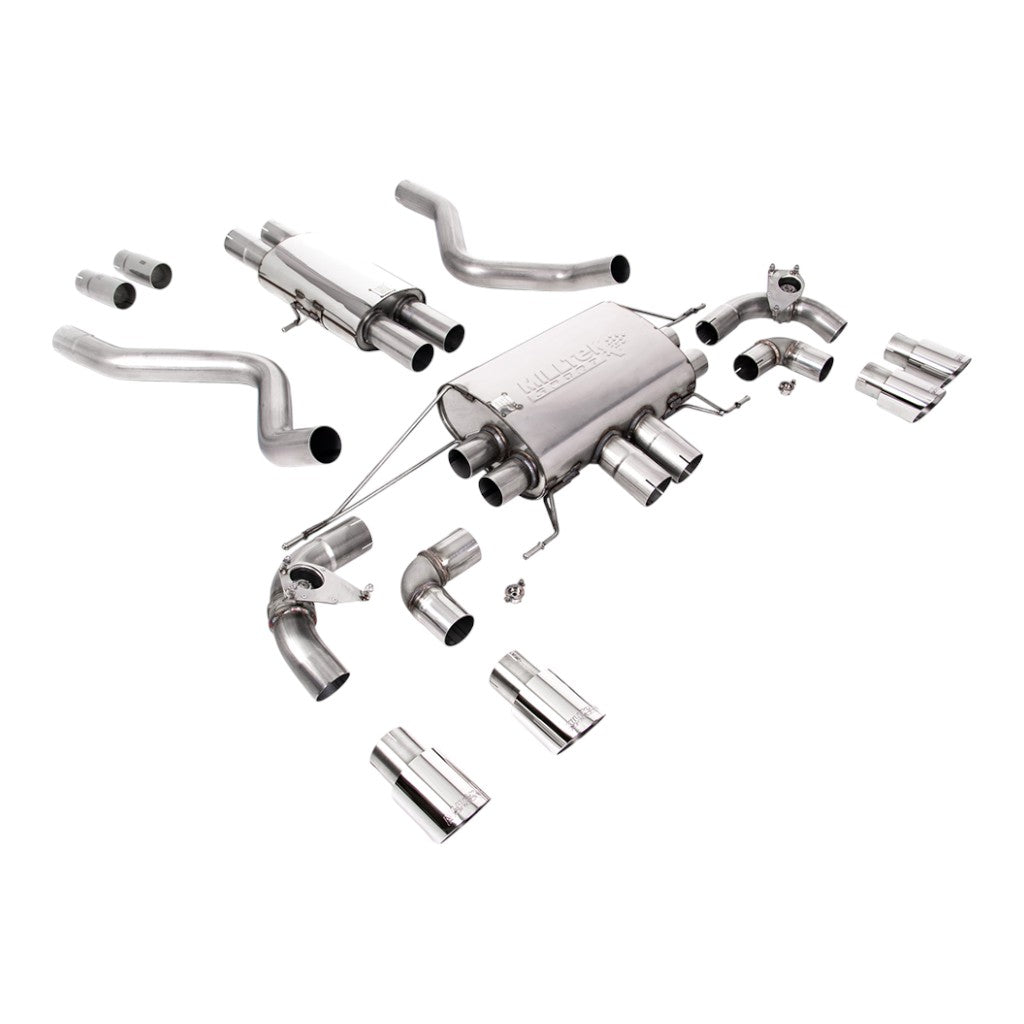 MILLTEK SSXLR168 Вихлопна система Cat-Back, 2.76" (насадки поліровані GT-90) для LAND ROVER Defender 90 P525 Non-OPF/GPF 2021- Photo-0 