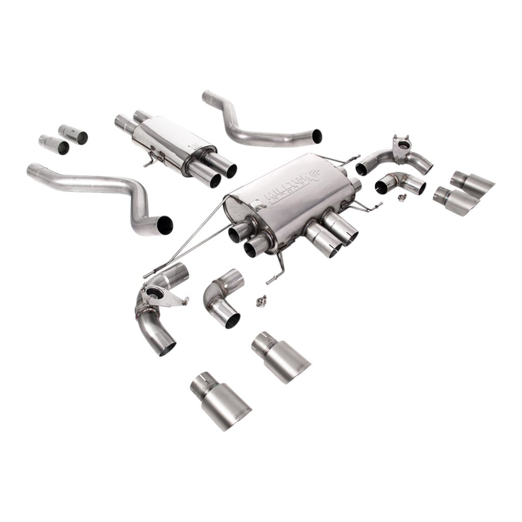 MILLTEK SSXLR171 Вихлопна система Cat-Back, 2.76" (насадки GT-90, матовий титан) для LAND ROVER Defender 90 P525 Non-OPF/GPF 2021- Photo-0 