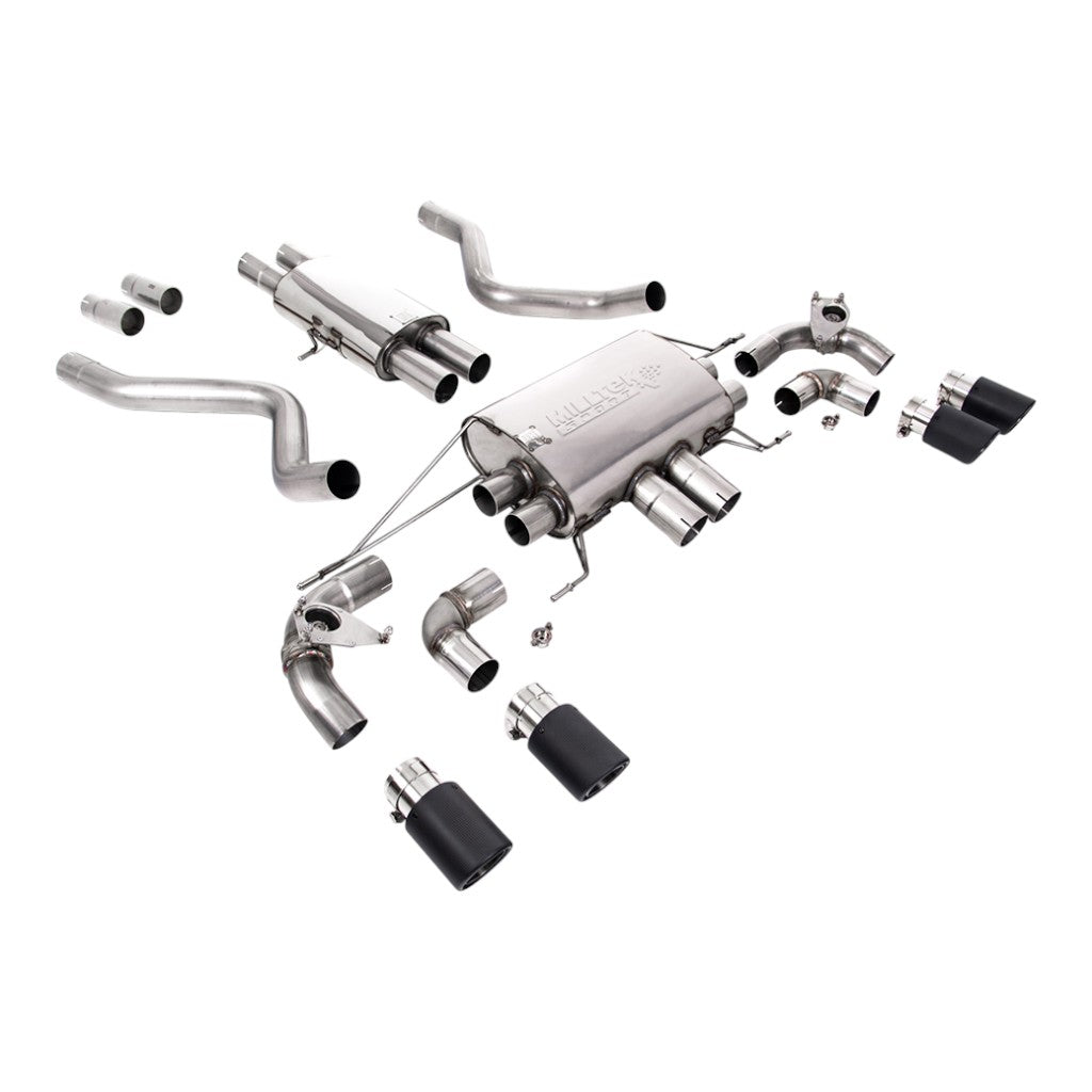 MILLTEK SSXLR172 Вихлопна система Cat-Back, 2.76" (насадки JET-90, карбон) для LAND ROVER Defender 90 P525 Non-OPF/GPF 2021- Photo-0 