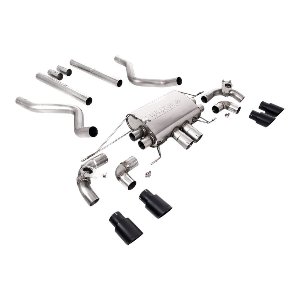 MILLTEK SSXLR174 Вихлопна система Cat-Back, 2.76" (насадки GT-90, чорний Cerakote) для LAND ROVER Defender 90 P525 Non-OPF/GPF 2021- Photo-0 