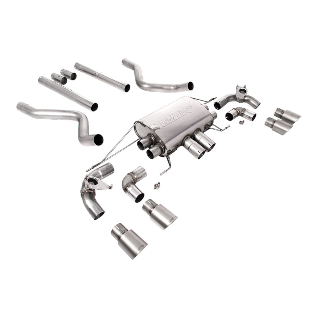 MILLTEK SSXLR175 Вихлопна система Cat-Back, 2.76" (насадки GT-90, синій титан) для LAND ROVER Defender 90 P525 Non-OPF/GPF 2021- Photo-0 