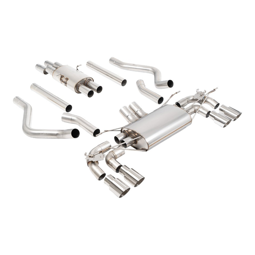 MILLTEK SSXLR239 Вихлопна система Cat-Back, 2.76" (насадки поліровані GT-90) для LAND ROVER Defender 130 5.0 2023- Photo-0 