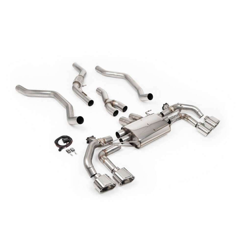 MILLTEK SSXLR254 Вихлопна система Cat-Back 3.15", з клапанами (насадки - полірований Cerakote) для RANGE ROVER P400 3.0 (L461) 2022- Photo-0 