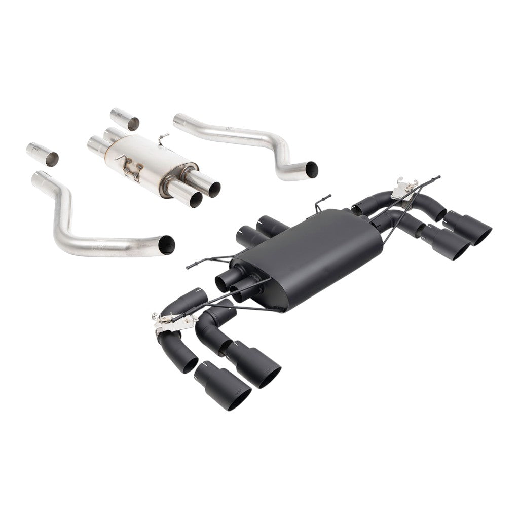 MILLTEK SSXLR255 Вихлопна система Cat-Back, 2.76'' (насадки GT-90, чорний Cerakote) для LAND ROVER Defender 90 5.0 2021- Photo-0 