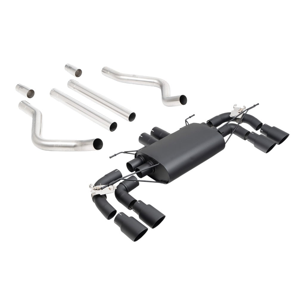 MILLTEK SSXLR256 Вихлопна система Cat-Back, 2.76'' (насадки GT-90, чорний Cerakote) для LAND ROVER Defender 90 5.0 2021- Photo-0 