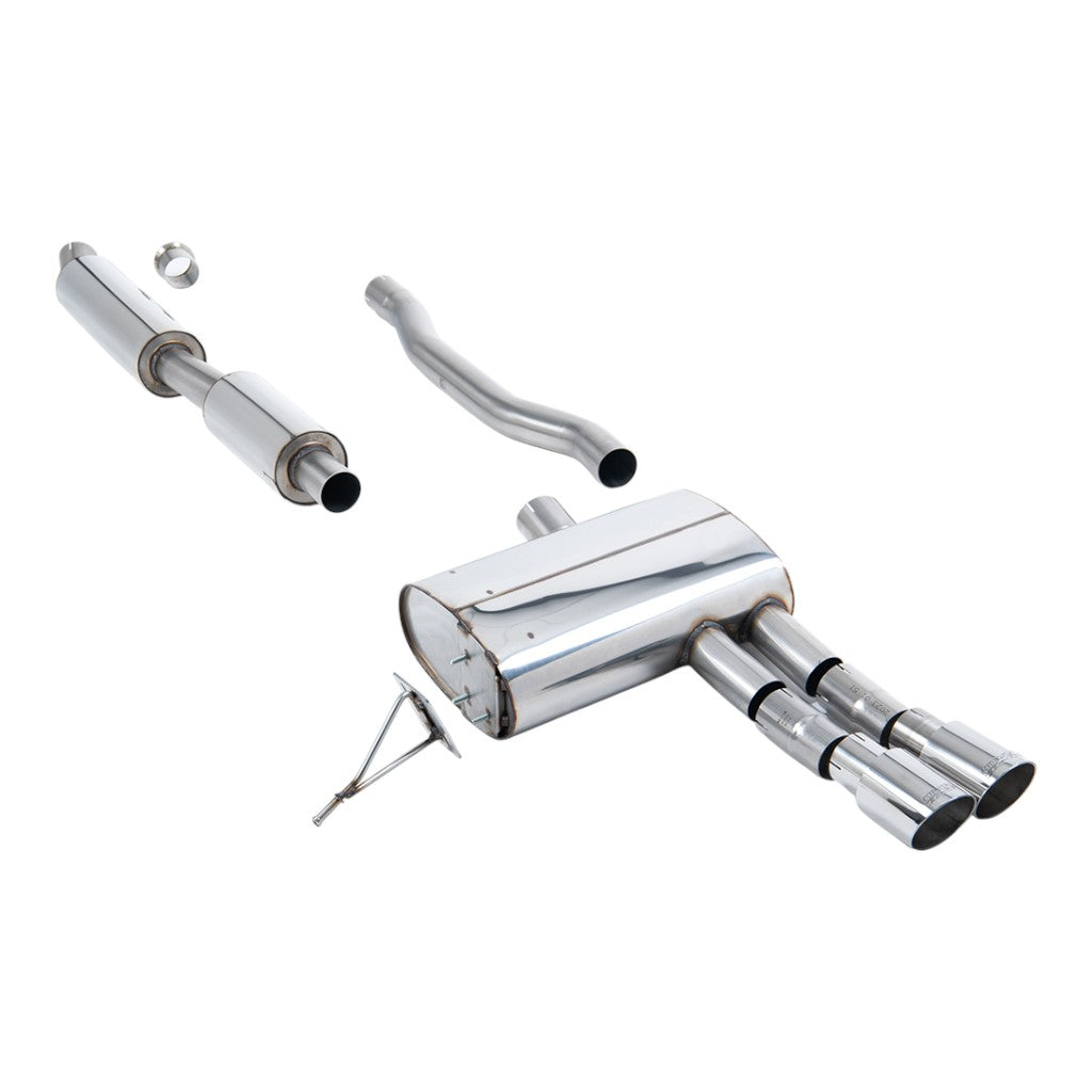 MILLTEK SSXM487 Вихлопна система Cat-Back, 2.75" (поліровані насадки) для MINI Cooper S (F55) 2014– Photo-0 