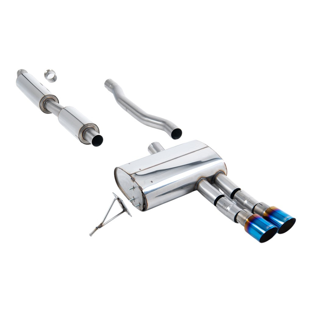 MILLTEK SSXM489 Вихлопна система Cat-Back, 2.75" (насадки - синій титан) для MINI Cooper S (F55) 2014– Photo-0 