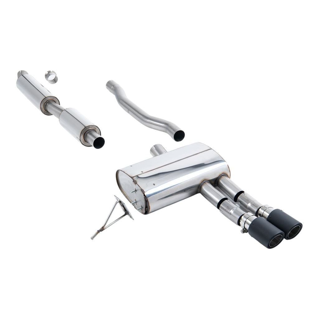 MILLTEK SSXM490 Вихлопна система Cat-Back, 2.75" (насадки карбонові) для MINI Cooper S (F55) 2014– Photo-0 