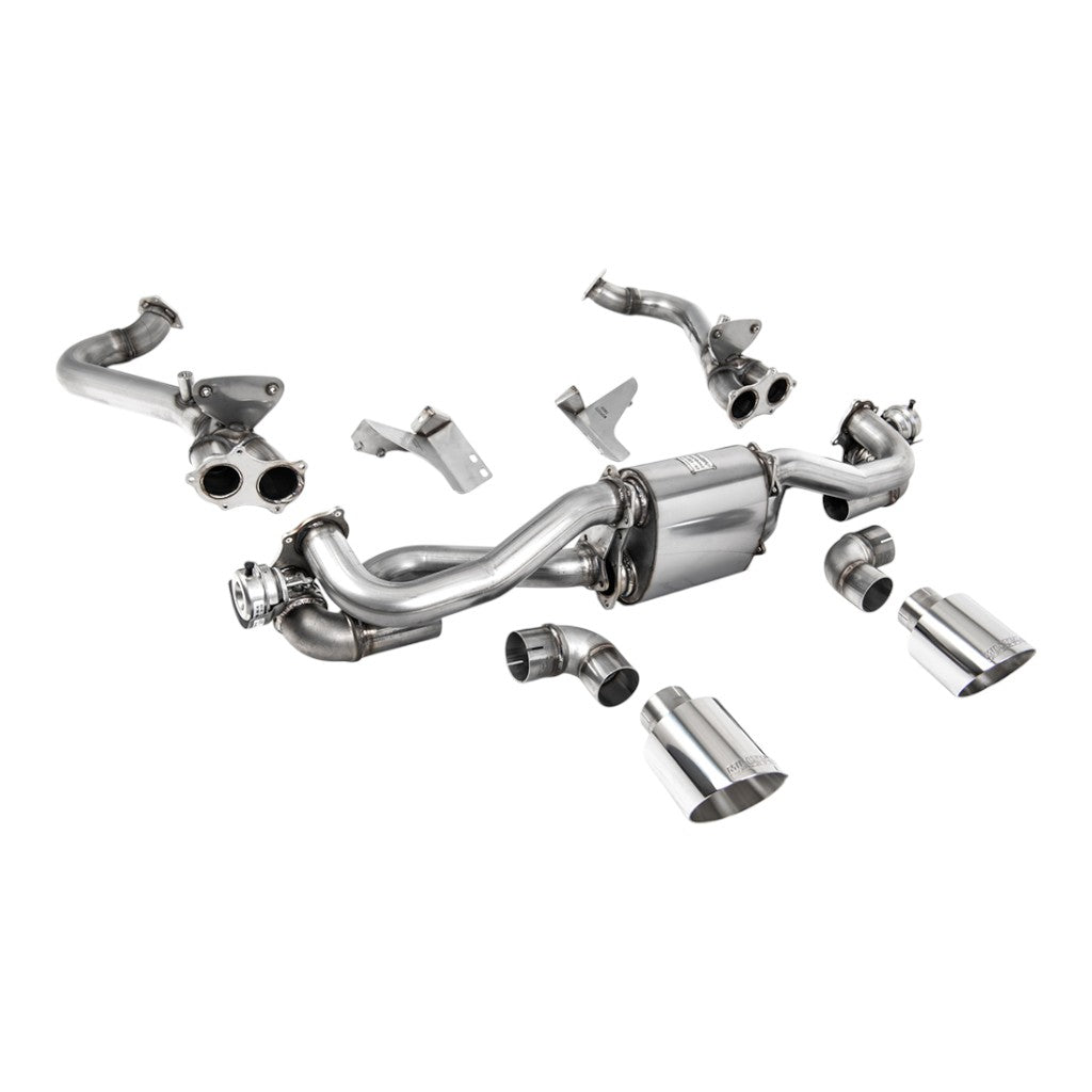 MILLTEK SSXPO162 Вихлопна система Cat-Back, 2.37" (насадки поліровані GT-115) для PORSCHE 718 Boxster GTS / Cayman GT4 2020- Photo-0 