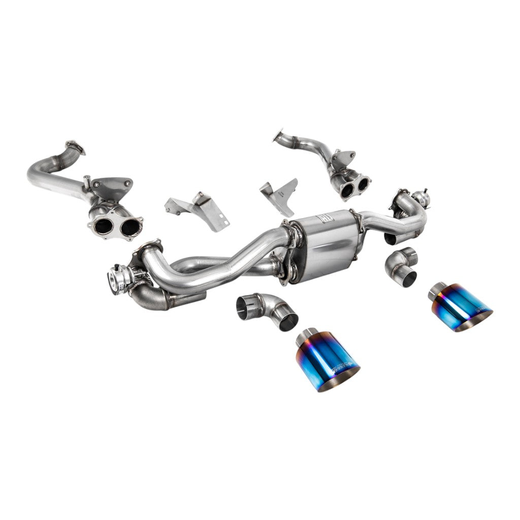 MILLTEK SSXPO187 Система обходу OPF/GPF, 2.37" (насадки GT-115, синій титан) для PORSCHE 718 Boxster GTS / Cayman GT4 2020- Photo-0 