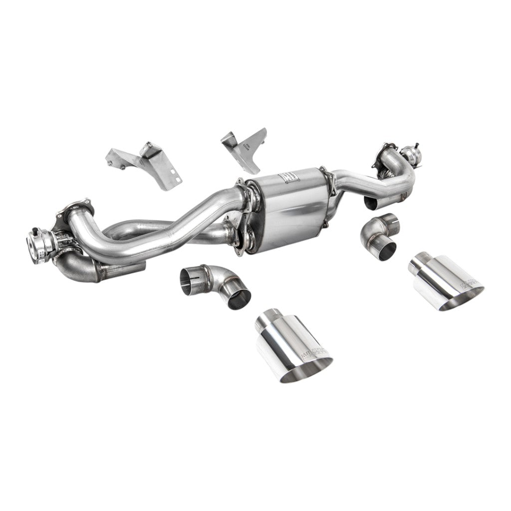 MILLTEK SSXPO189 Вихлопна система Filter-Back, 2.37" (насадки поліровані GT-115) для PORSCHE 718 Boxster GTS / Cayman GT4 2020- Photo-0 