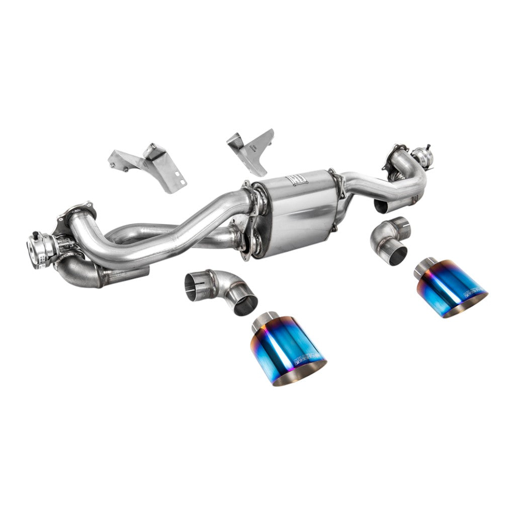 MILLTEK SSXPO192 Вихлопна система Filter-Back, 2.37" (насадки GT-115, синій титан) для PORSCHE 718 Boxster GTS / Cayman GT4 2020- Photo-0 