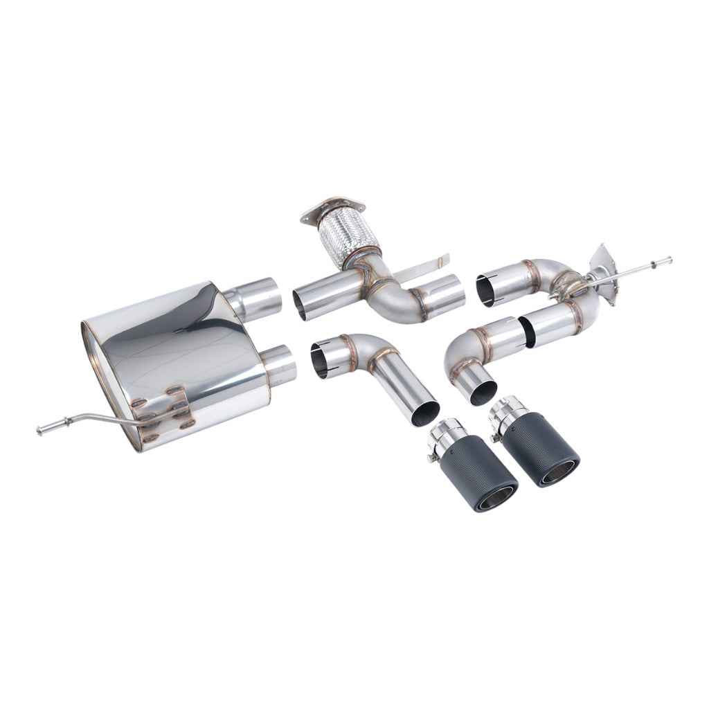 MILLTEK SSXRN430 Вихлопна система Cat-Back, 2.76" (насадки JET-90, карбон) для ALPINE A110S 2019- Photo-0 