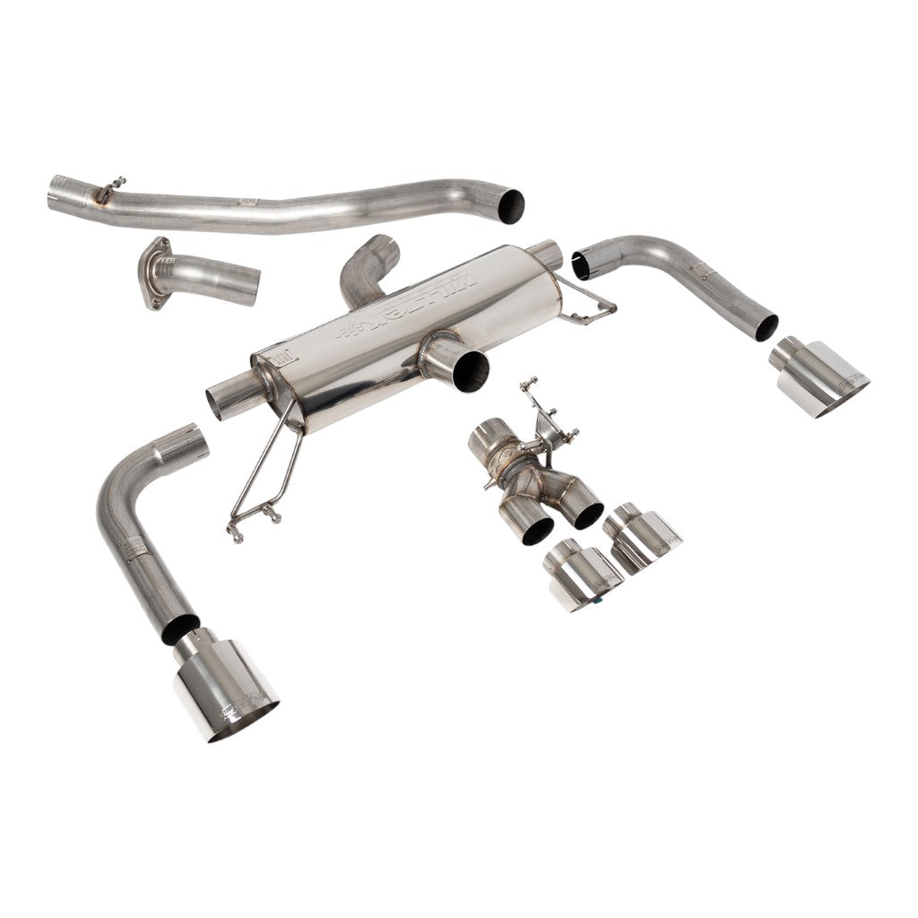 MILLTEK SSXTY145 Вторична вихлопна система Cat-Back, 3" (насадки поліровані GT) для TOYOTA GR Corolla 1.6 Turbo 2023- Photo-0 