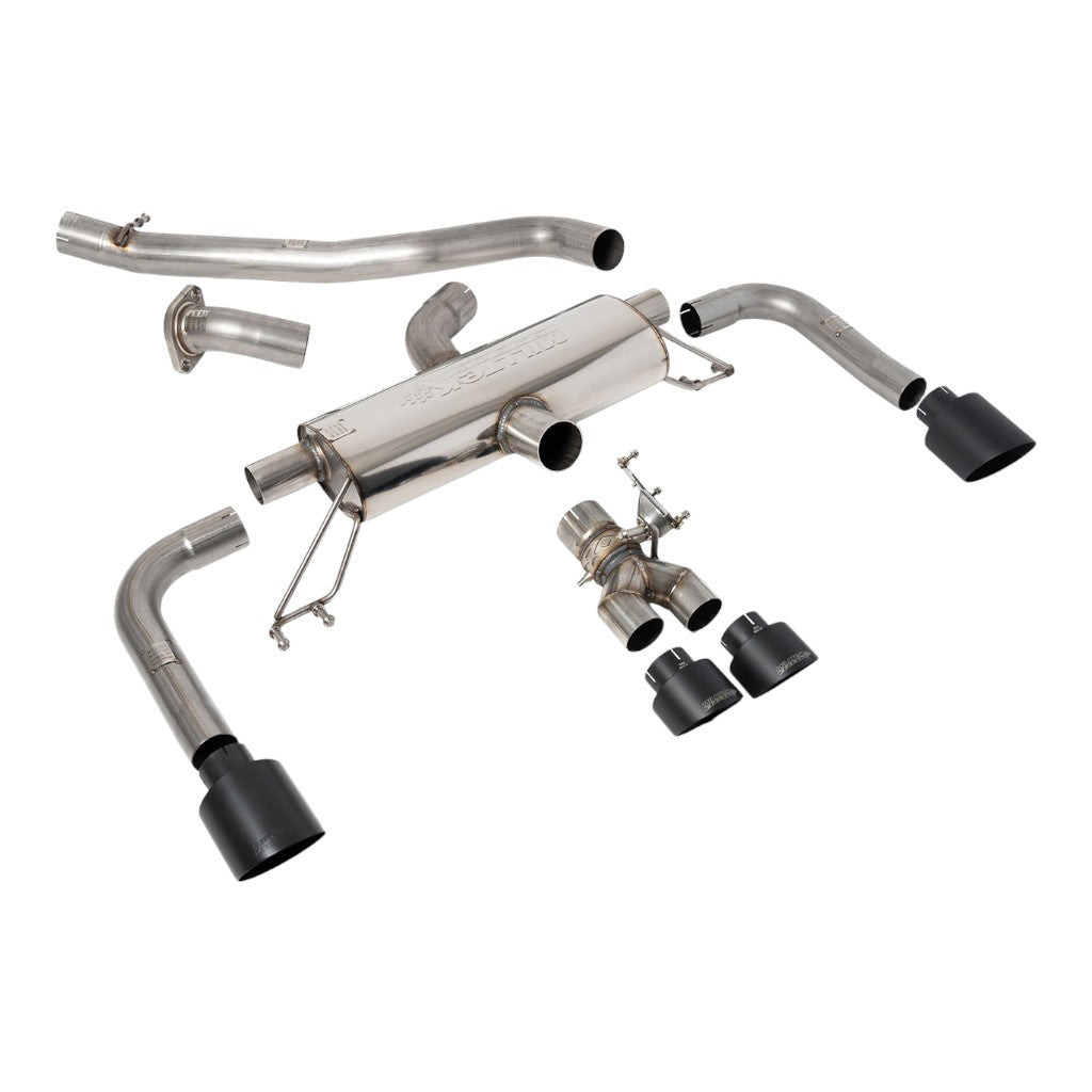 MILLTEK SSXTY146 Вторична вихлопна система Cat-Back, 3" (насадки GT, чорний Cerakote) для TOYOTA GR Corolla 1.6 Turbo 2023- Photo-0 