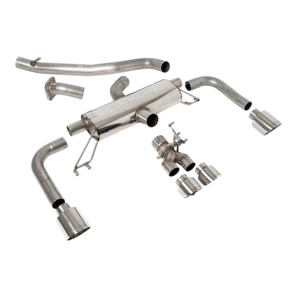MILLTEK SSXTY147 Вторична вихлопна система Cat-Back, 3" (насадки GT, матовий титан) для TOYOTA GR Corolla 1.6 Turbo 2023- Photo-0 