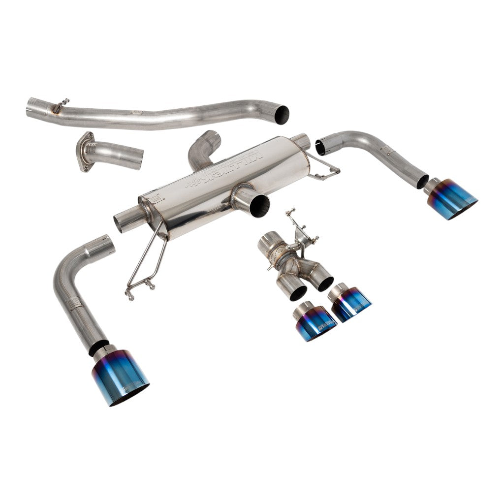 MILLTEK SSXTY148 Вторична вихлопна система Cat-Back, 3" (насадки GT, синій титан) для TOYOTA GR Corolla 1.6 Turbo 2023- Photo-0 