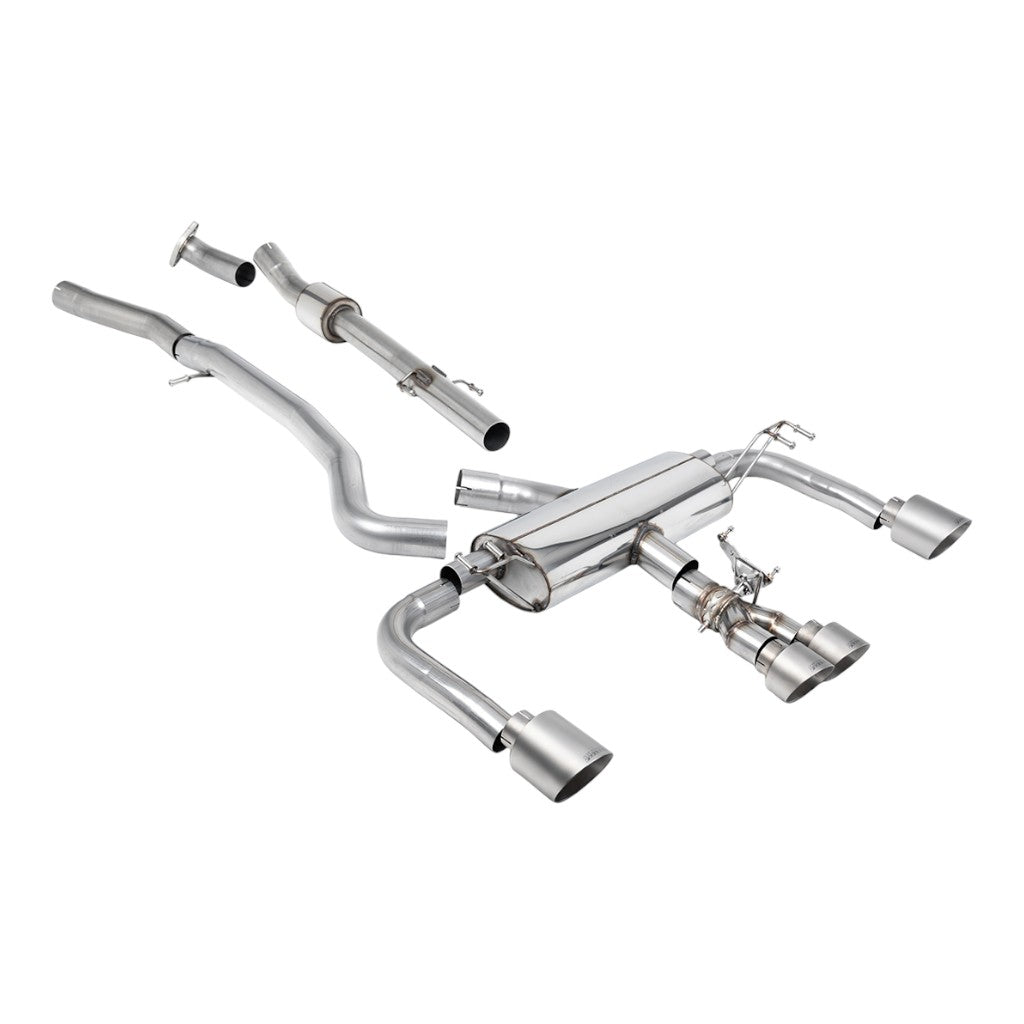 MILLTEK SSXTY151 Вихлопна система Cat-Back, 3" (насадки GT, матовий титан) для TOYOTA GR Corolla 1.6 Turbo 2023- Photo-0 