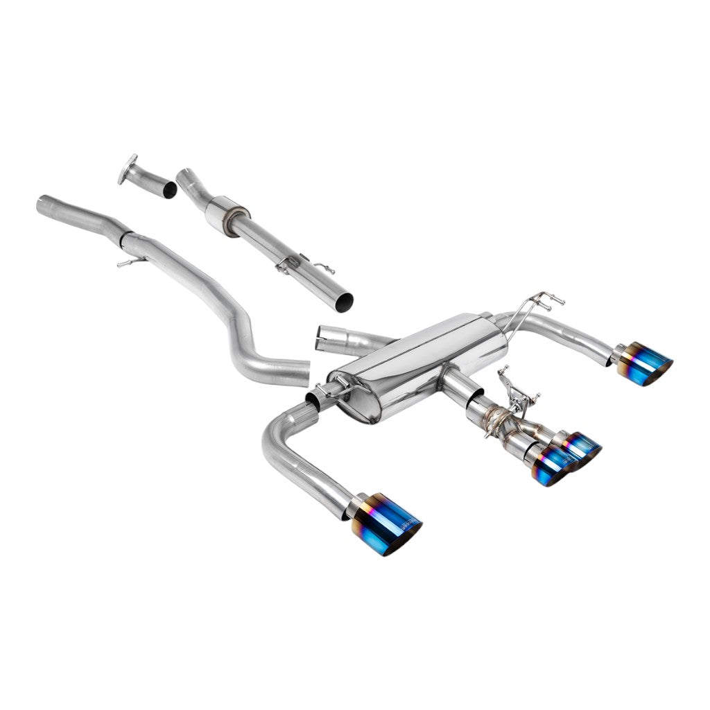 MILLTEK SSXTY152 Вихлопна система Cat-Back, 3" (насадки GT, синій титан) для TOYOTA GR Corolla 1.6 Turbo 2023- Photo-0 