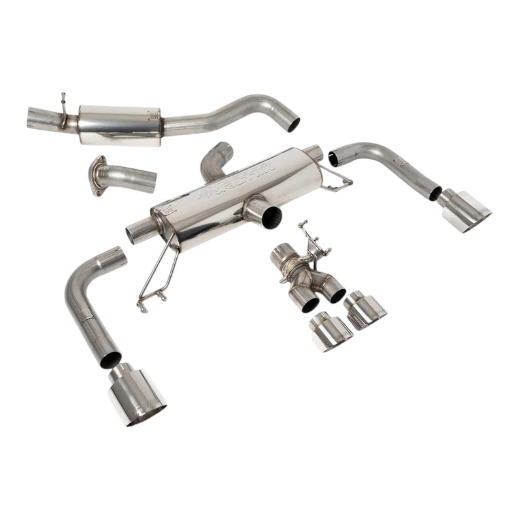 MILLTEK SSXTY157 Вторична вихлопна система Cat-Back, 3" (насадки GT, матовий титан) для TOYOTA GR Corolla 1.6 Turbo 2023- Photo-0 