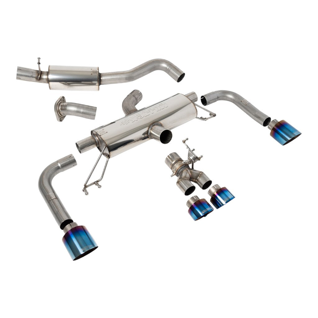 MILLTEK SSXTY158 Вторична вихлопна система Cat-Back, 3" (насадки GT, синій титан) для TOYOTA GR Corolla 1.6 Turbo 2023- Photo-0 