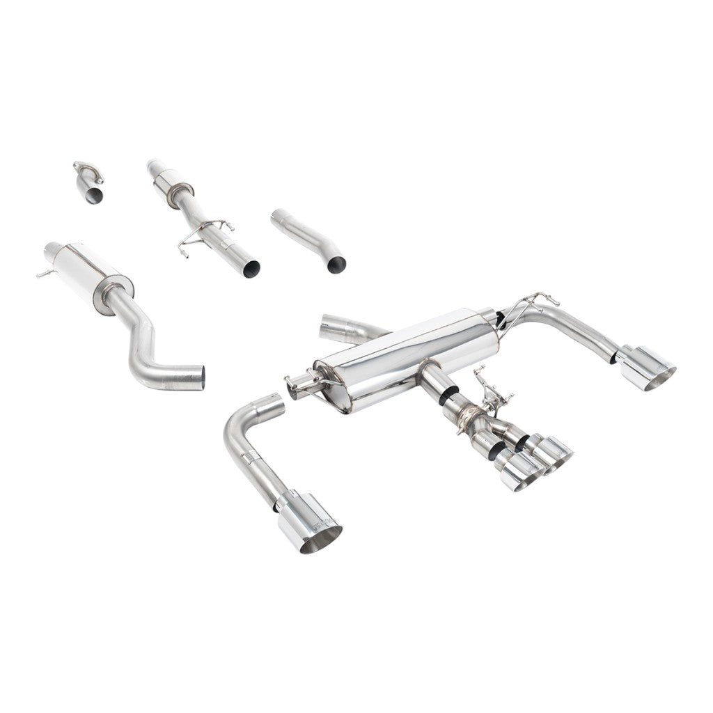 MILLTEK SSXTY159 Вихлопна система Cat-Back, 3" (насадки поліровані GT) для TOYOTA GR Corolla 1.6 Turbo 2023- Photo-0 