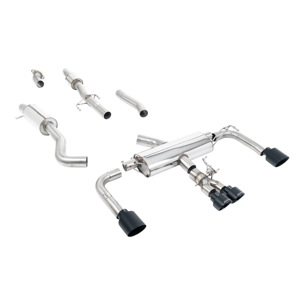 MILLTEK SSXTY160 Вихлопна система Cat-Back, 3" (насадки GT, чорний Cerakote) для TOYOTA GR Corolla 1.6 Turbo 2023- Photo-0 