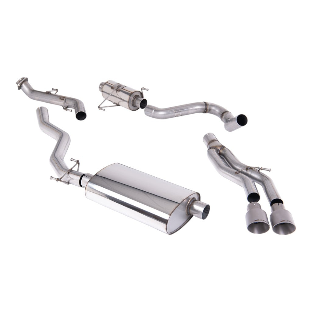 MILLTEK SSXTY215 Вихлопна система Cat-Back, 3" (насадки GT-100, матовий титан) для TOYOTA Tacoma 2.4L Turbo Hybrid Crew / Ext. Cab 2024- Photo-0 