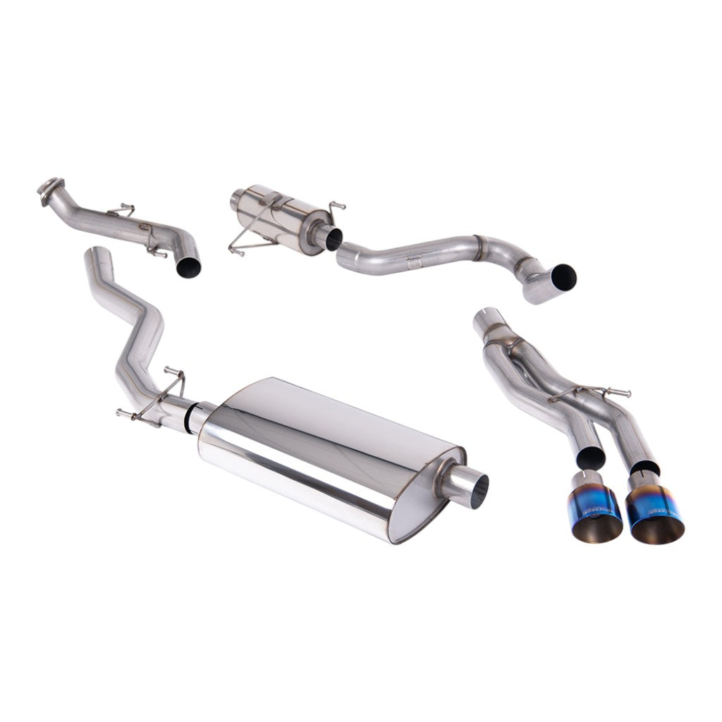 MILLTEK SSXTY216 Вихлопна система Cat-Back, 3" (насадки GT-100, синій титан) для TOYOTA Tacoma 2.4L Turbo Hybrid Crew / Ext. Cab 2024- Photo-0 
